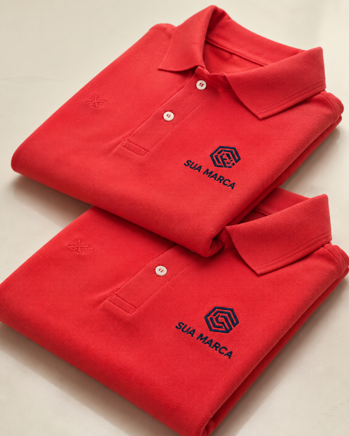 Golas polo vermelhas personalizadas