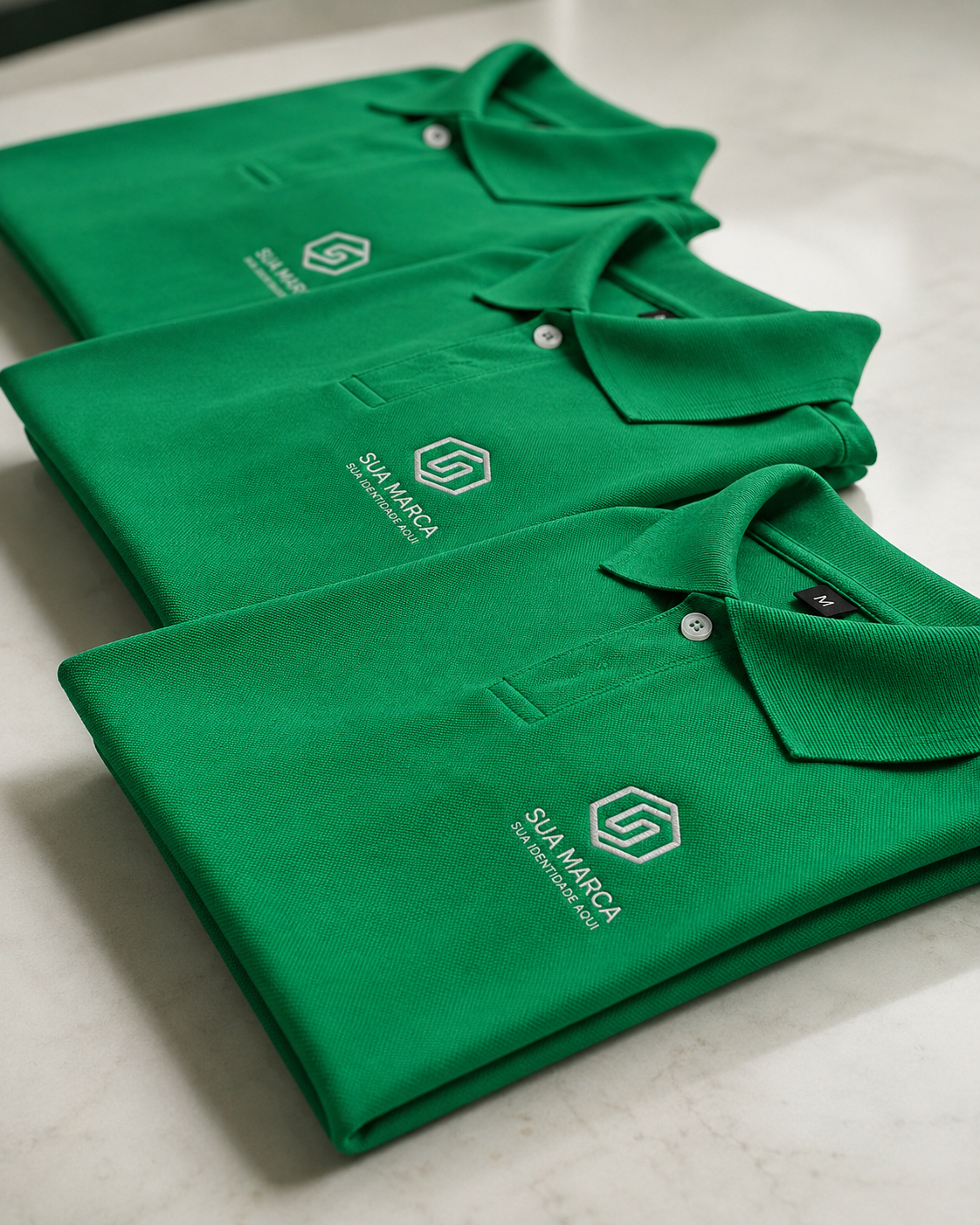 Golas polo verdes personalizadas