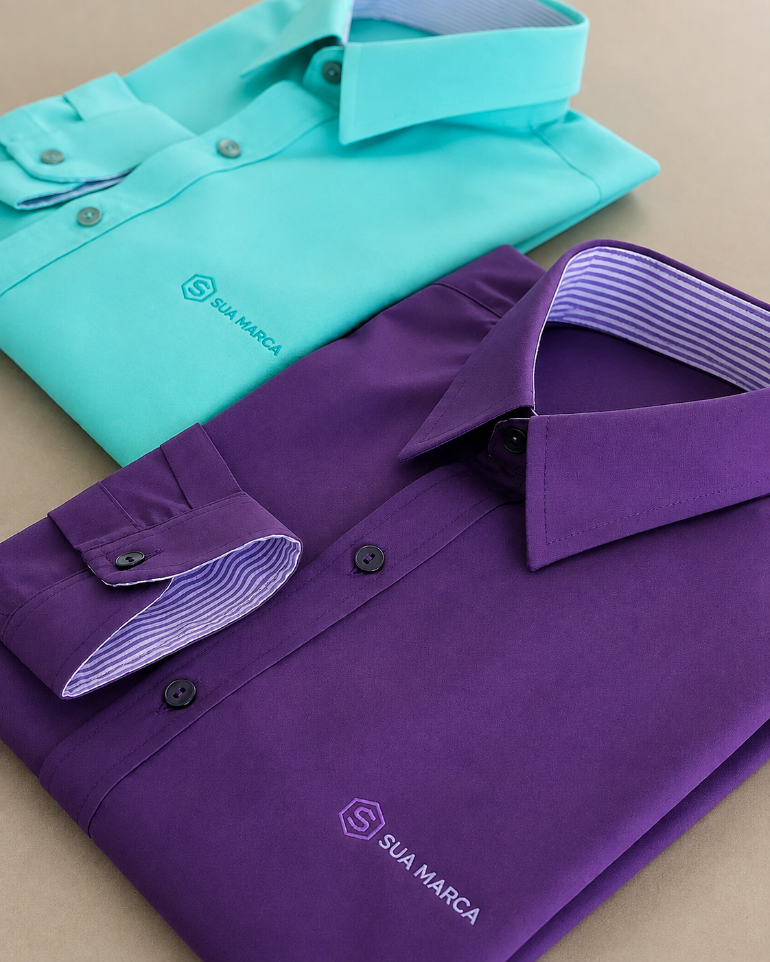 Camisas sociais coloridas personalizadas