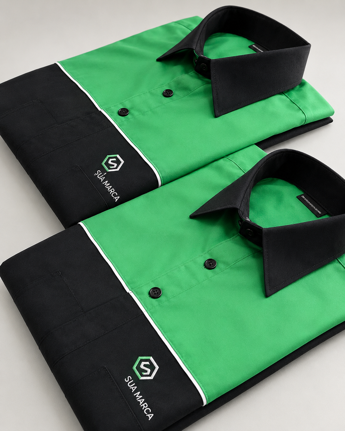 Camisa social verde personalizada